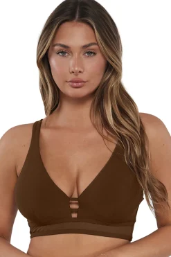 Plus Size|Underwire<Sunsets Tiki Brown Danica Top