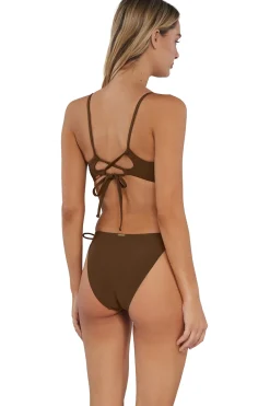 Bikini Bottoms|Tie Side<Sunsets Tiki Brown Everlee Tie Side Bottom
