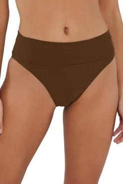 Plus Size|High-Waist<Sunsets Tiki Brown Hannah High Waist Bottom