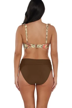 Plus Size|High-Waist<Sunsets Tiki Brown Hannah High Waist Bottom