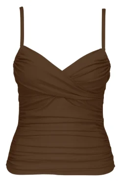 Wire-Free|Tankinis<Sunsets Tiki Brown Simone Tankini Top