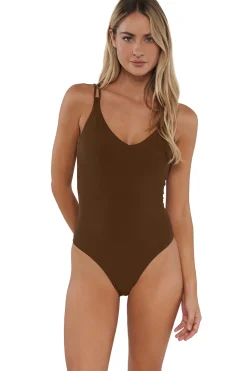 Classic<Sunsets Tiki Brown Veronica One Piece