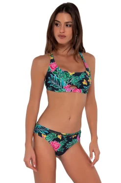 Low-Rise|Bikini Bottoms<Sunsets Twilight Blooms Audra Hipster Bottom