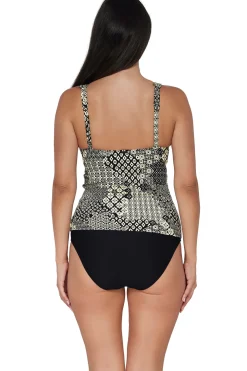 Plus Size|Underwire<Sunsets Venice Seagrass Texture Elsie Tankini Top