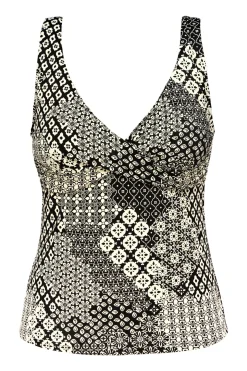 Plus Size|Underwire<Sunsets Venice Seagrass Texture Elsie Tankini Top