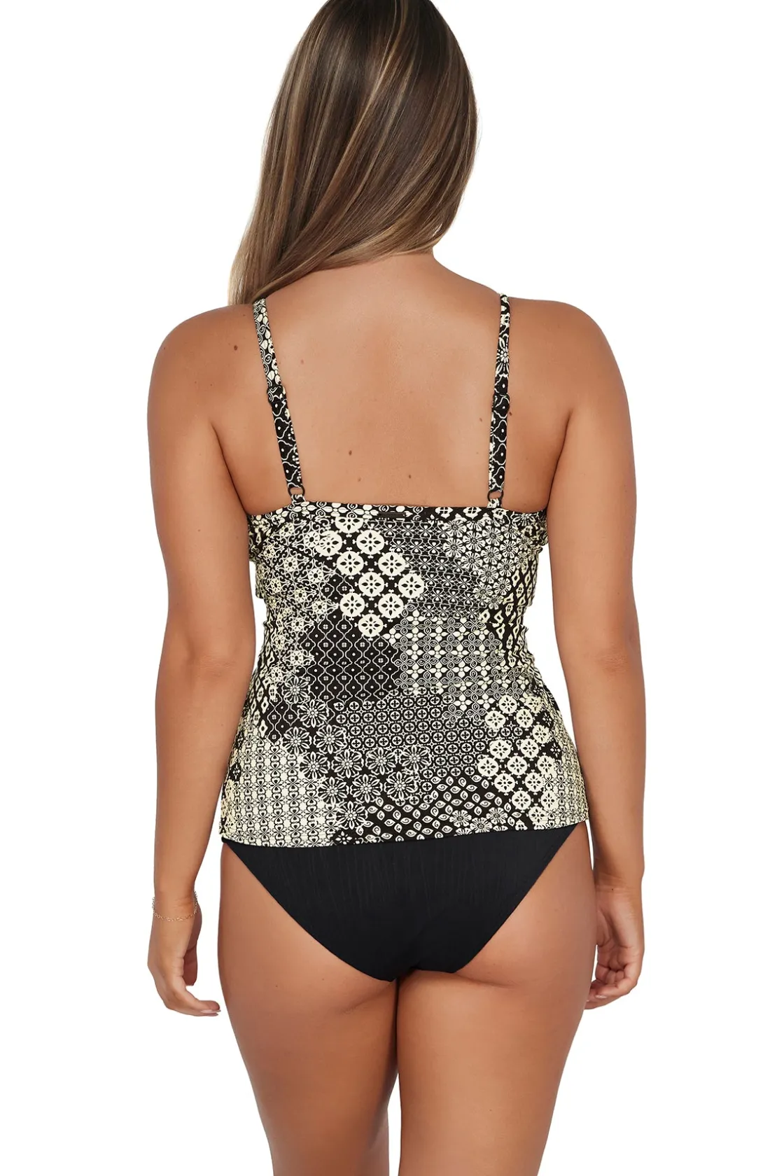 Plus Size|Underwire<Sunsets Venice Seagrass Texture Forever Tankini Top