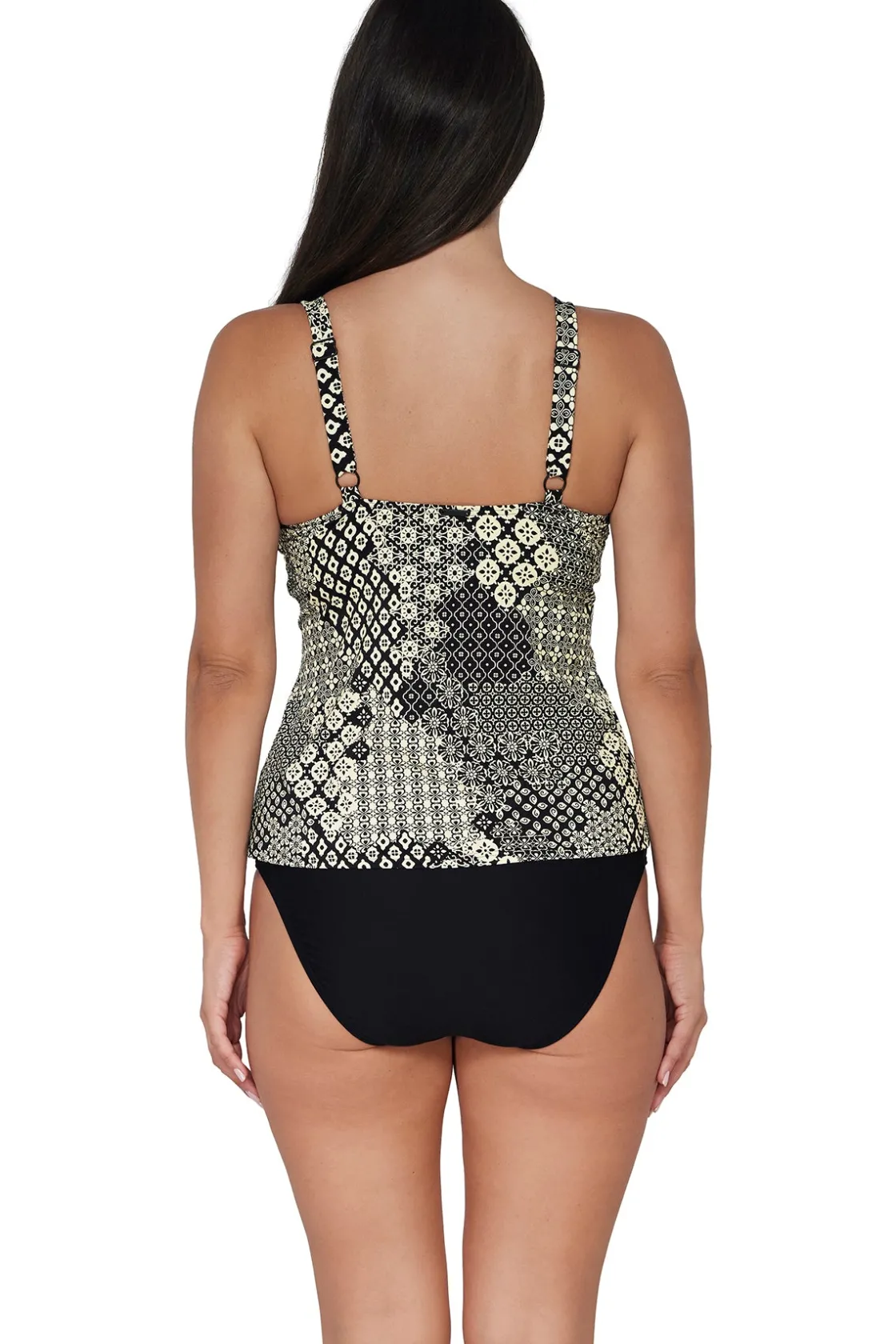 Plus Size|Underwire<Sunsets Venice Seagrass Texture Forever Tankini Top