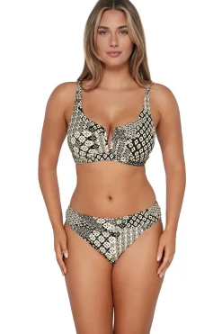 Plus Size|Bikini Bottoms<Sunsets Venice Seagrass Texture Unforgettable Bottom