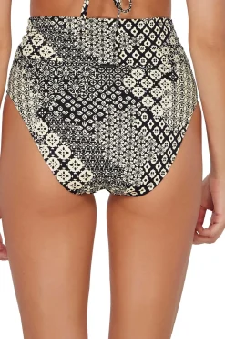 Plus Size|High-Waist<Sunsets Venice Seagrass Texture Hannah High Waist Bottom