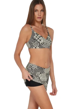 Plus Size<Sunsets Venice Seagrass Texture Sporty Swim Skirt Bottom