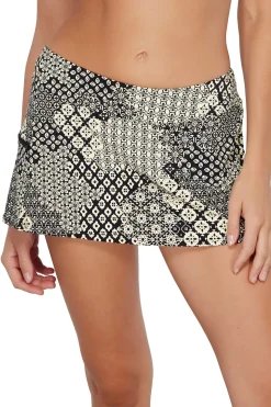 Plus Size<Sunsets Venice Seagrass Texture Sporty Swim Skirt Bottom