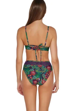 Plus Size|High-Waist<Sunsets Welcome To Rio Annie High Waist Bottom