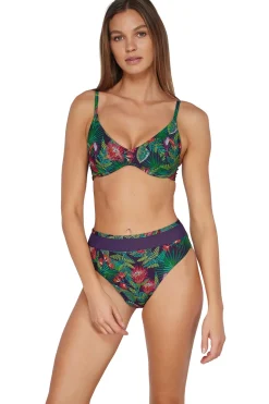Plus Size|High-Waist<Sunsets Welcome To Rio Annie High Waist Bottom
