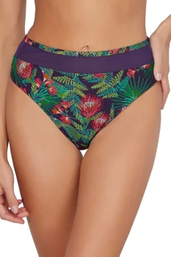 Plus Size|High-Waist<Sunsets Welcome To Rio Annie High Waist Bottom