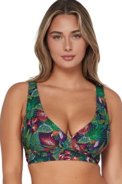 Plus Size|Underwire<Sunsets Welcome To Rio Elsie Top
