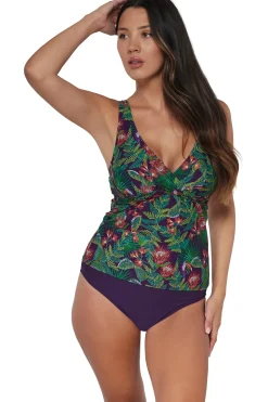 Plus Size|Underwire<Sunsets Welcome To Rio Elsie Tankini Top