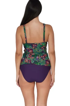 Plus Size|Underwire<Sunsets Welcome To Rio Elsie Tankini Top
