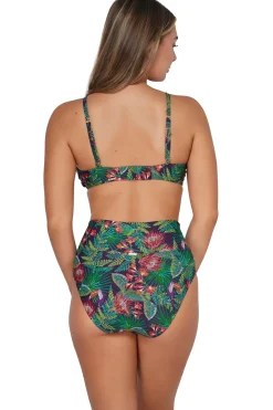 Plus Size|Underwire<Sunsets Welcome To Rio Kauai Keyhole Top
