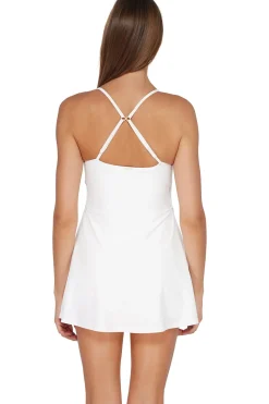 Swim Dress<Sunsets White Lily Naomi Swim Dress One Piece