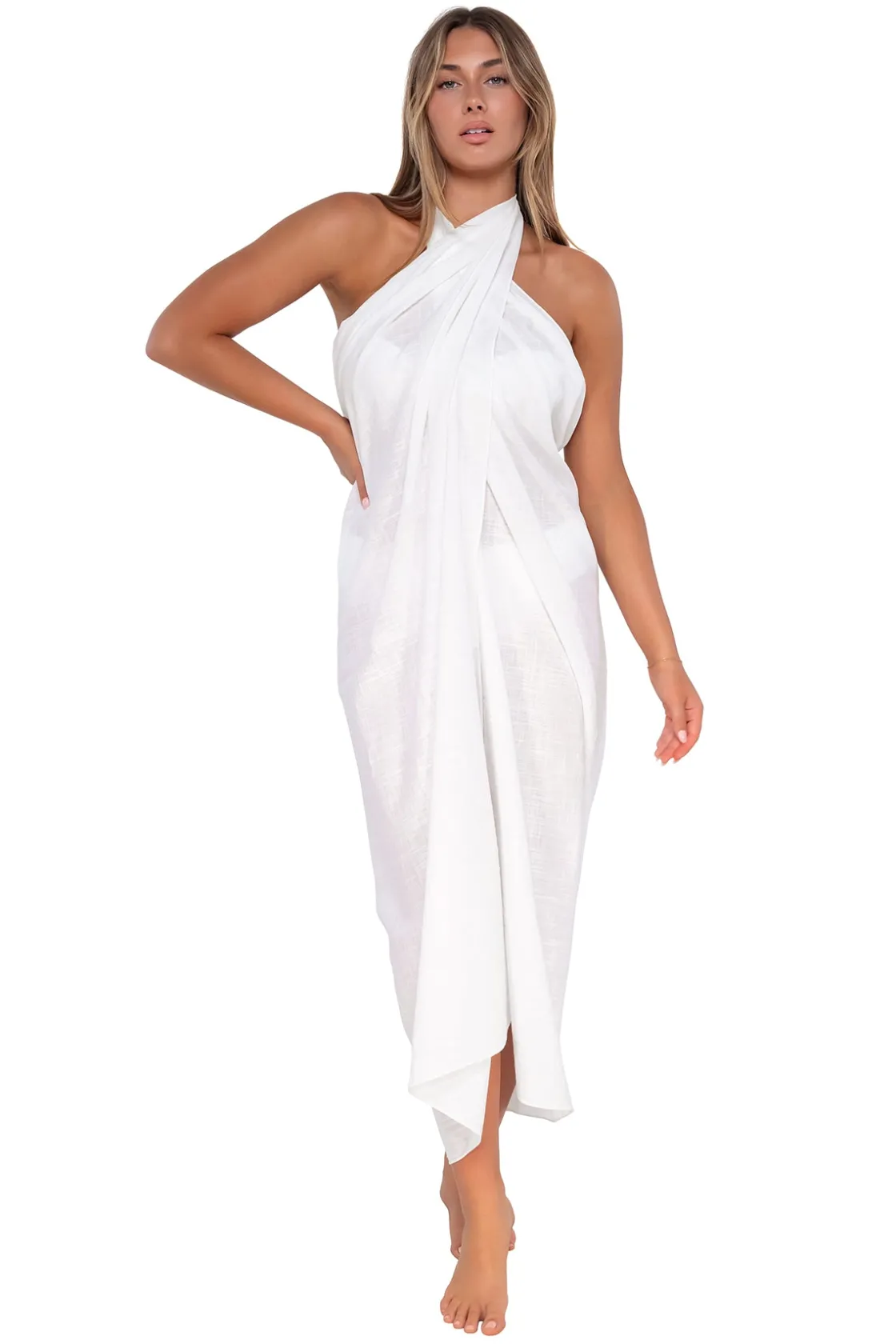 Cover-Ups<Sunsets White Lily Paradise Pareo