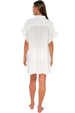 Cover-Ups<Sunsets White Lily Shore Thing Tunic